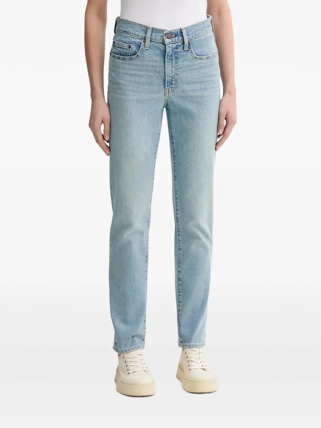 Прямые джинсы с логотипной нашивкой, синие Levi's, синий