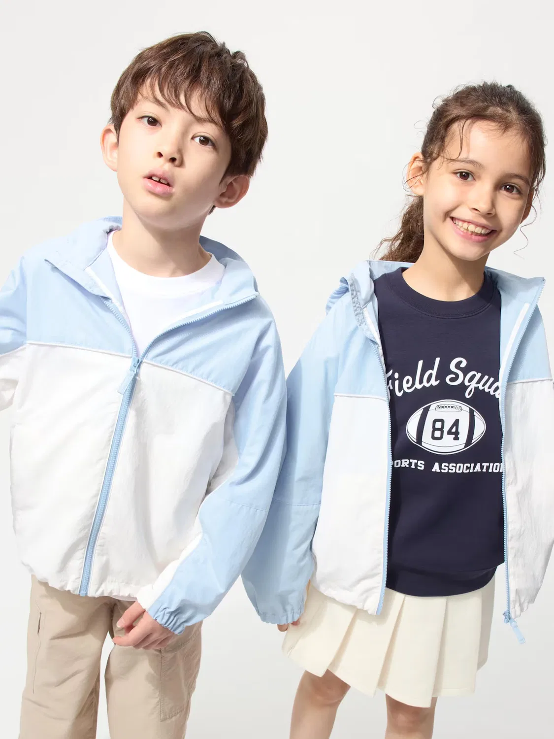 Парка Uniqlo, защитная от УФ-излучения, светло-голубой