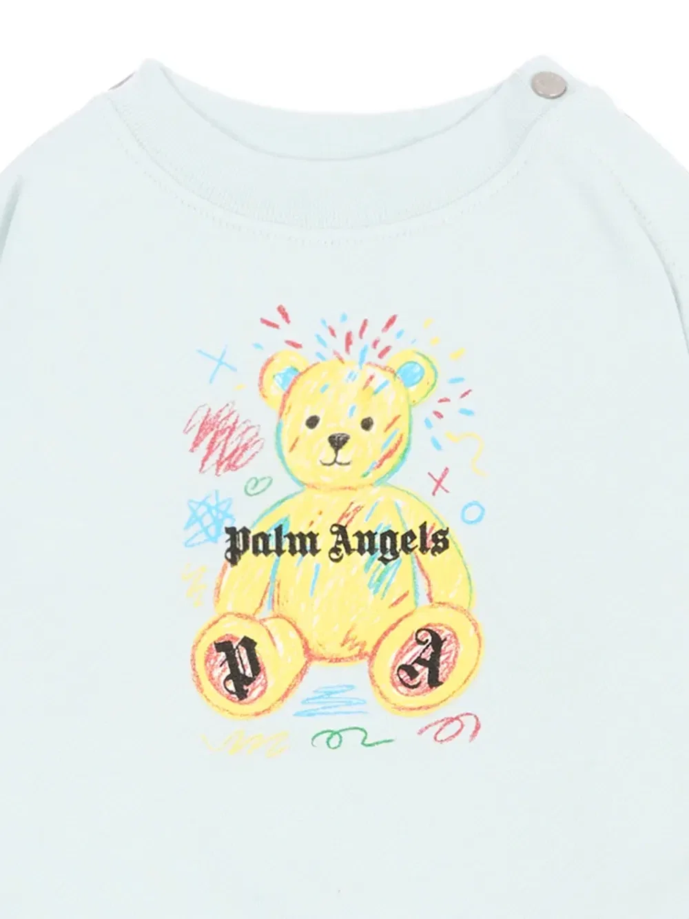 Спортивный костюм с принтом медведя (комплект из двух предметов) Palm Angels Kids, синий — фото 3