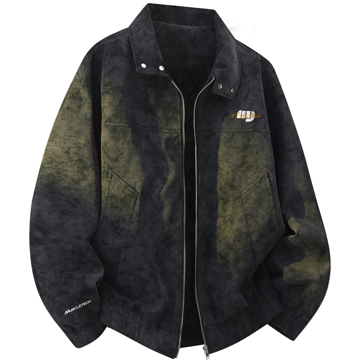 Детское утепленное пальто с принтом, Black Thickened Puffer Jacket, MUSCLETECH