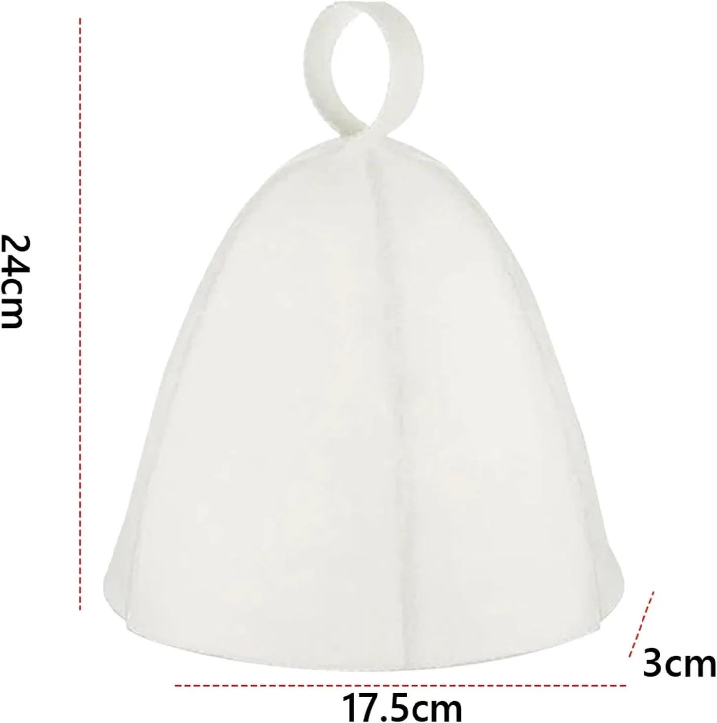 Шапочка для сауны из войлока, ZONSHJDKR, 2 шт., 70x20 см, White — фото 4