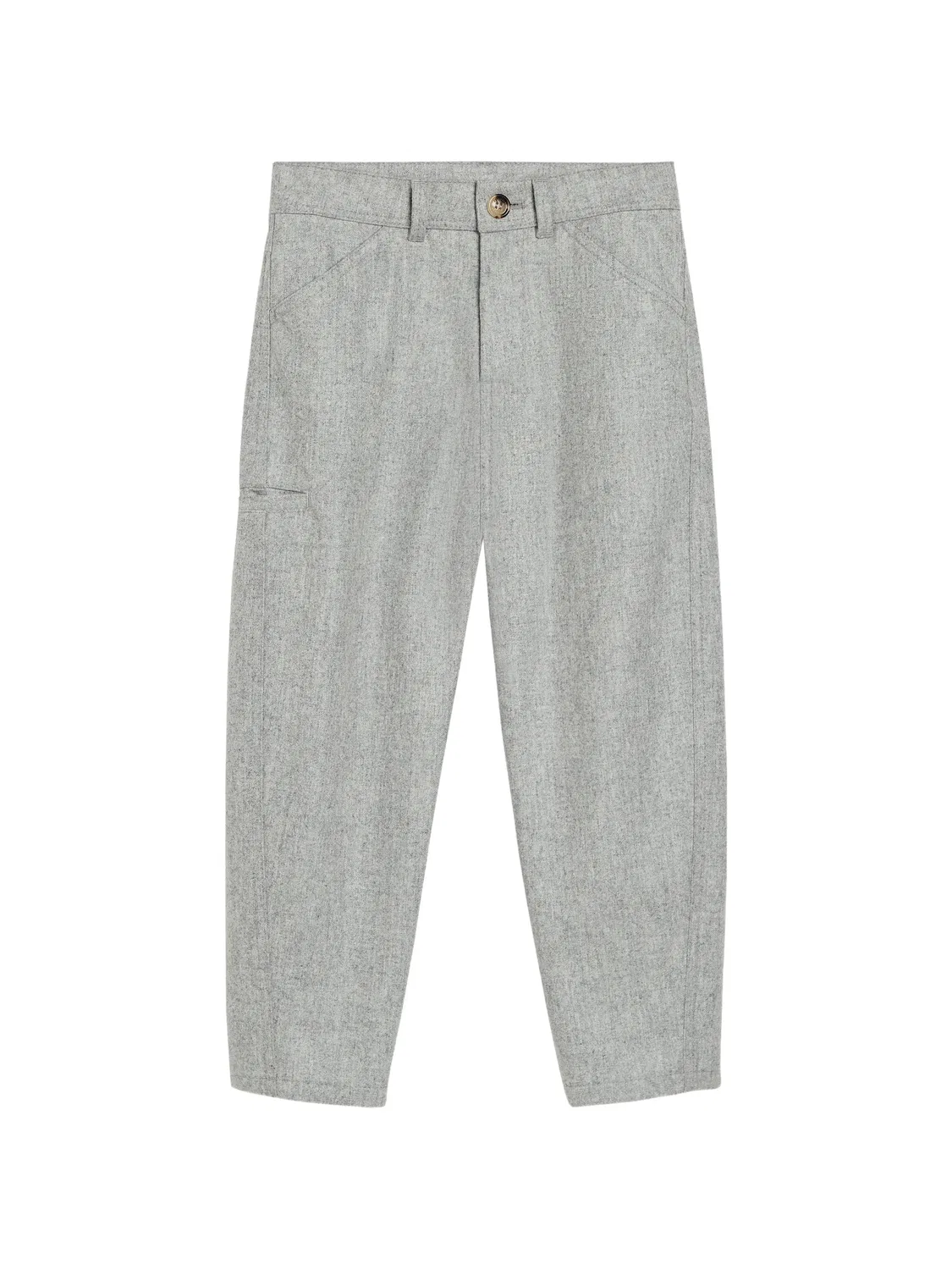 Шерстяные брюки Brunello Cucinelli Kids, серый
