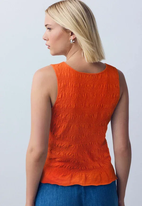 Топ хлопковый Regular fit Next orange, оранжевый — фото 2