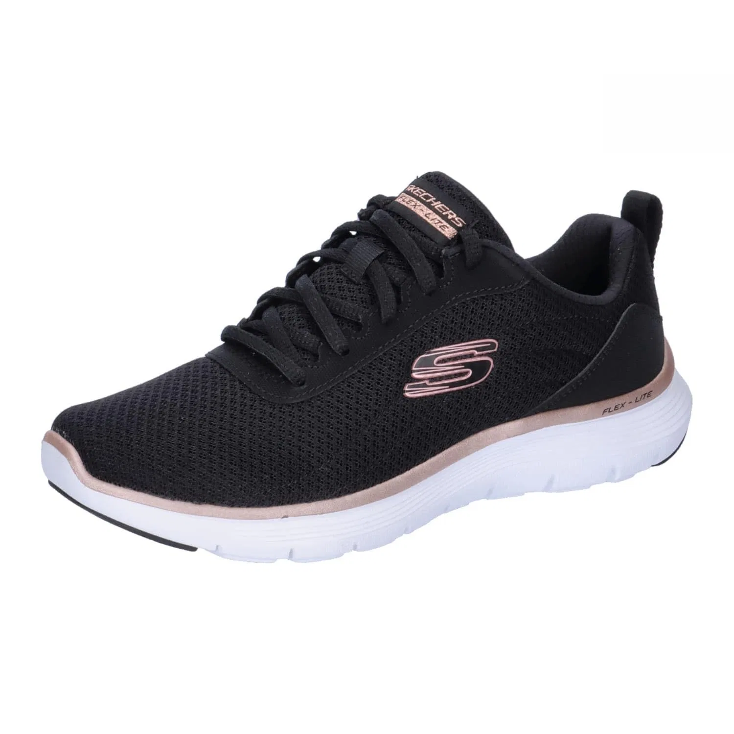 Детские кроссовки для мальчиков Speedees Burn Outs Skechers, Black Mesh Rose Gold Trim