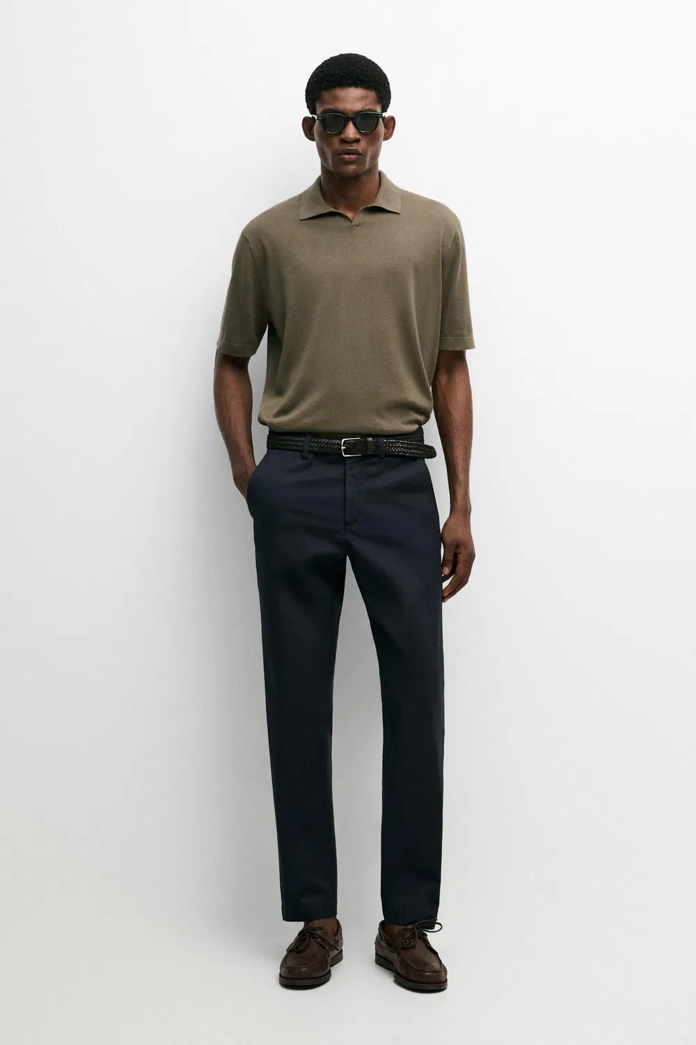 Брюки Massimo Dutti, узкие, темно-синий