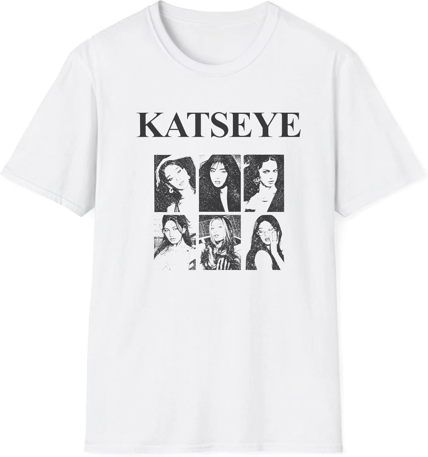 Женская футболка с принтом KATSEYE, белый