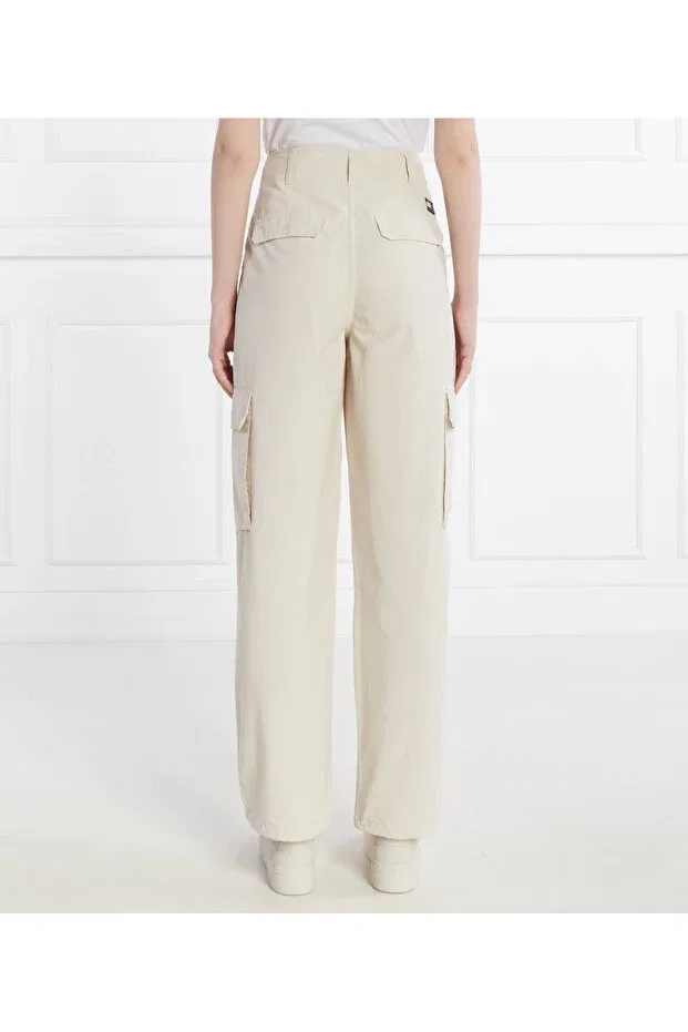 Женские брюки из льна с широкими штанинами Tommy Hilfiger, Beige — фото 4