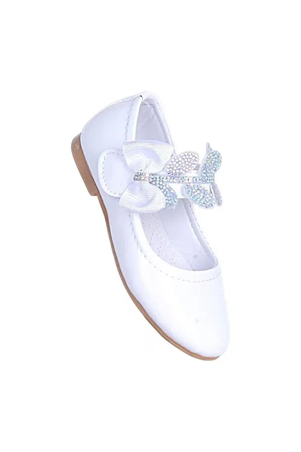 Детские балетки для девочек без застежки Herbebe 145 Ayakcenter, White