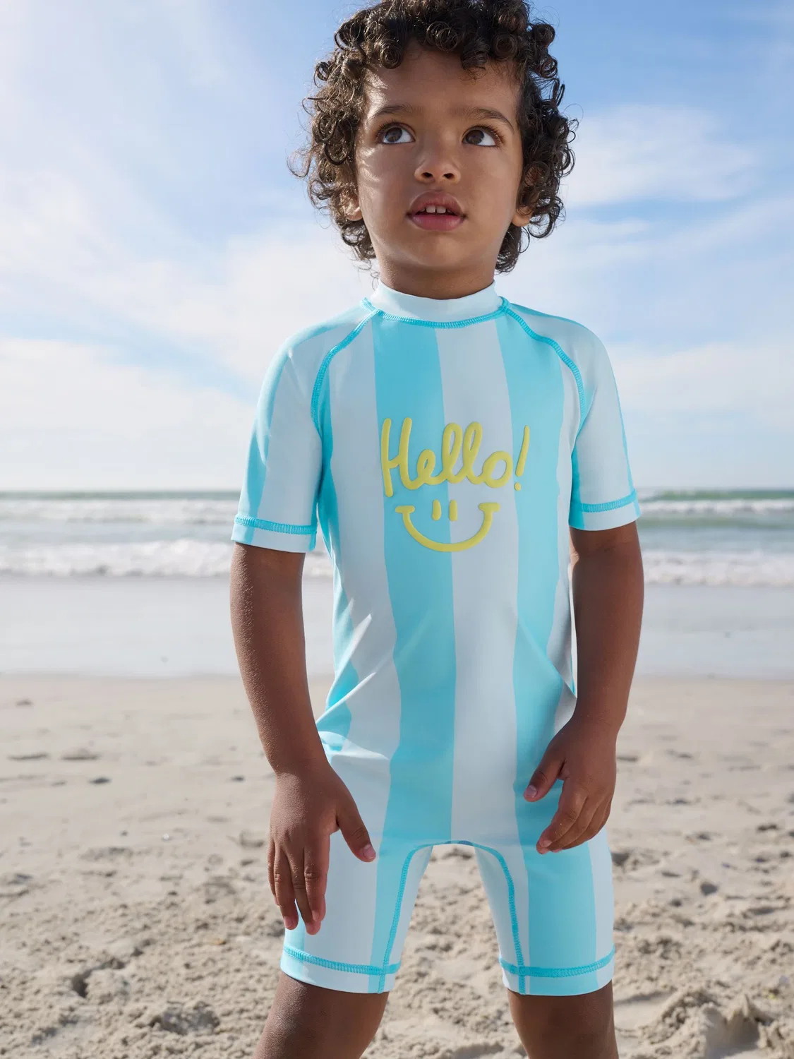 Купальник слитный солнцезащитный Blue Stripe Sunsafe All-In-One Swimsuit Next, Blue Stripe