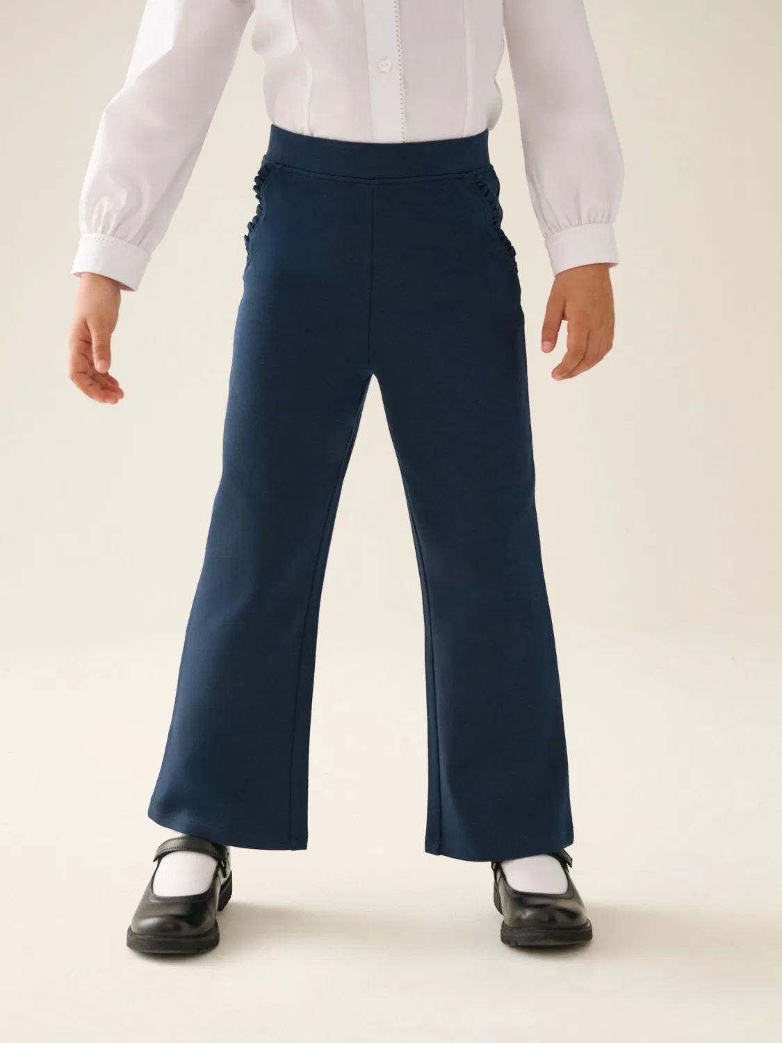 Брюки школьные bootcut Next, темно-синий