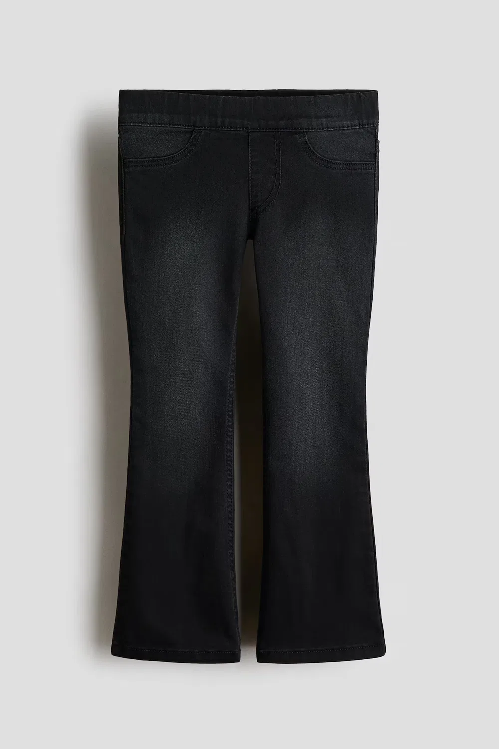 Джинсы-Клеш из суперэластичной ткани H&M, Denimschwarz