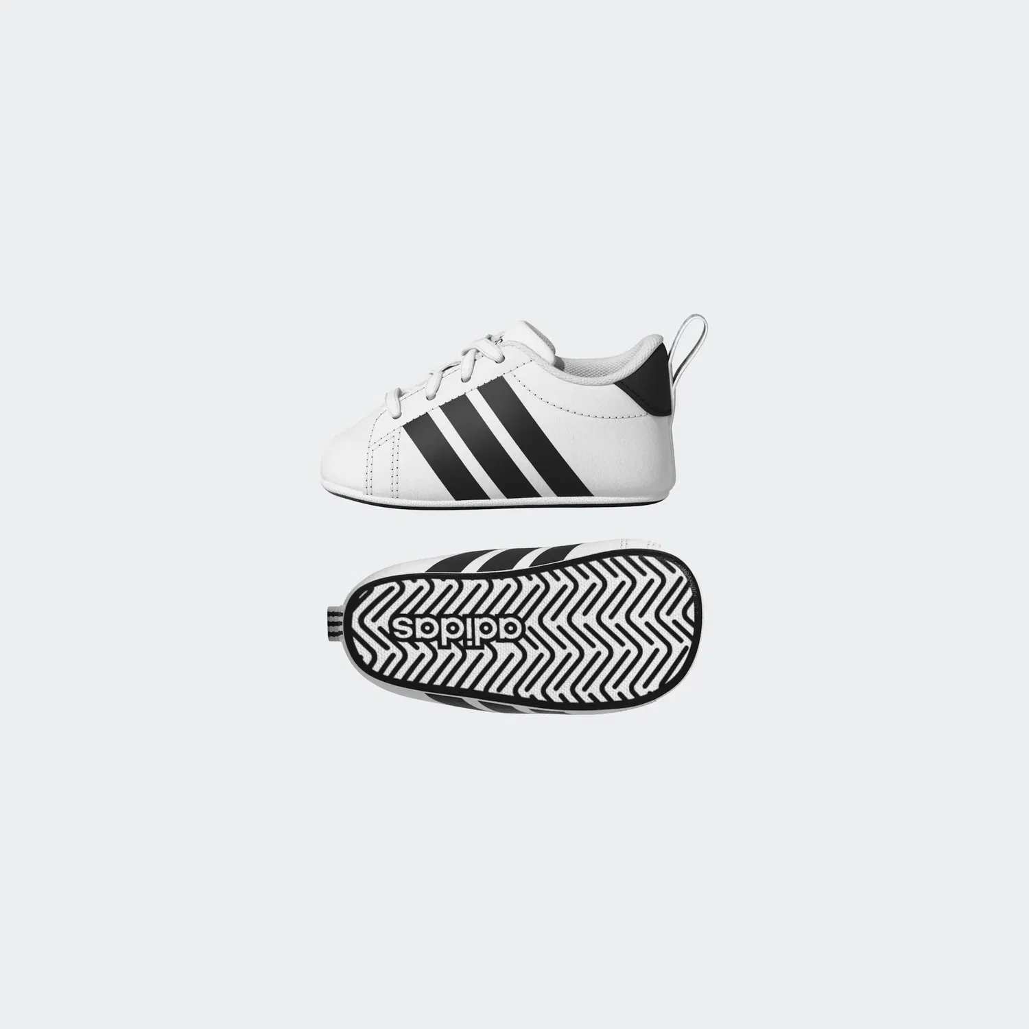 Детские кроссовки для ползания Grand Court Adidas, Cloud White/Core Black/Ftwr White — фото 3
