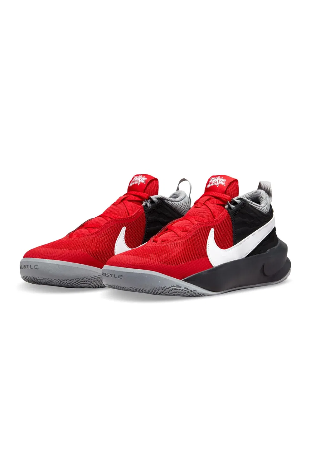 Детские кроссовки для мальчиков с принтом Team Hustle D 10 NIKE, Univ Red Black White