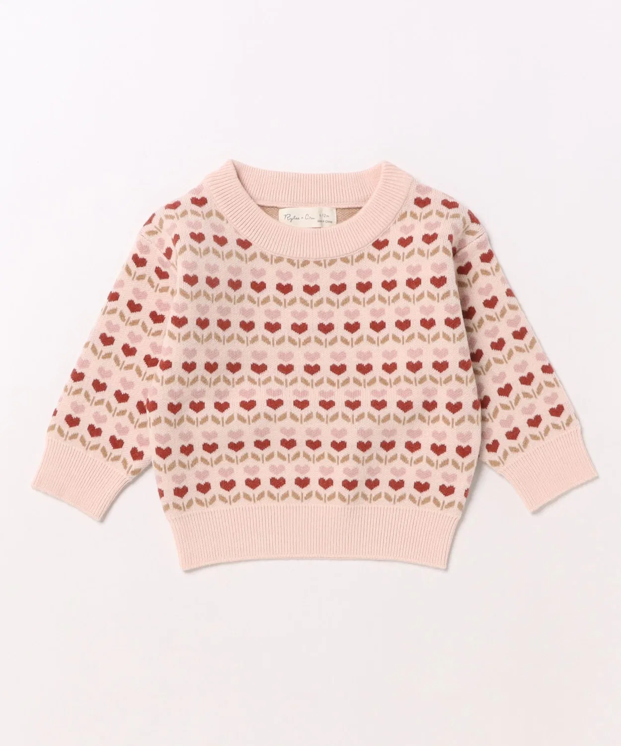 Детский свитер с эффектом многослойности Shiloh Sweater Rylee + Cru, Pink