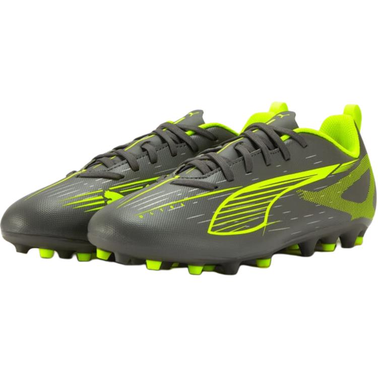 PUMA Ультра 5 коллекция низкие детские футбольные бутсы silver yellow kids — фото 4