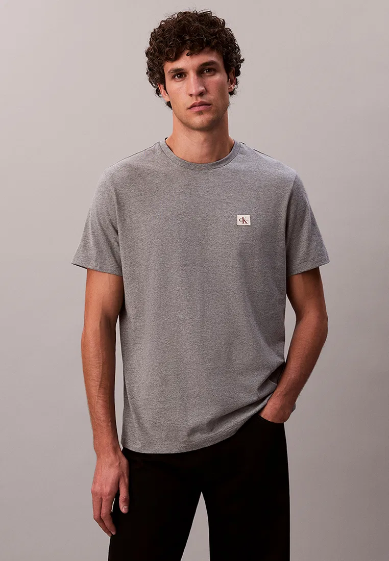 Футболка с монограммой, Calvin Klein Jeans, серый