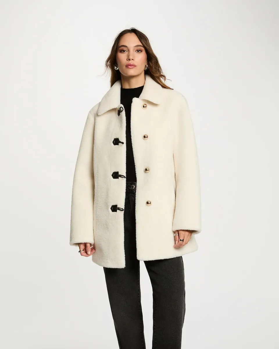 

Женское короткое пальто из искусственного меха Morgan, бежевый