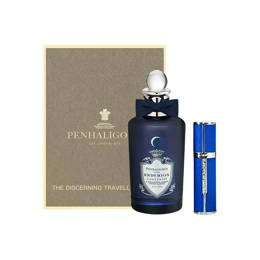 PENHALIGON'S Набор духов PANHAILIGEN Shepherd Eau De Toilette Citrus Leather 100 мл + 5 мл, Two-Piece Set: Shepherd Perfume 100ml+Travel Spray Bottle 5ml Blue