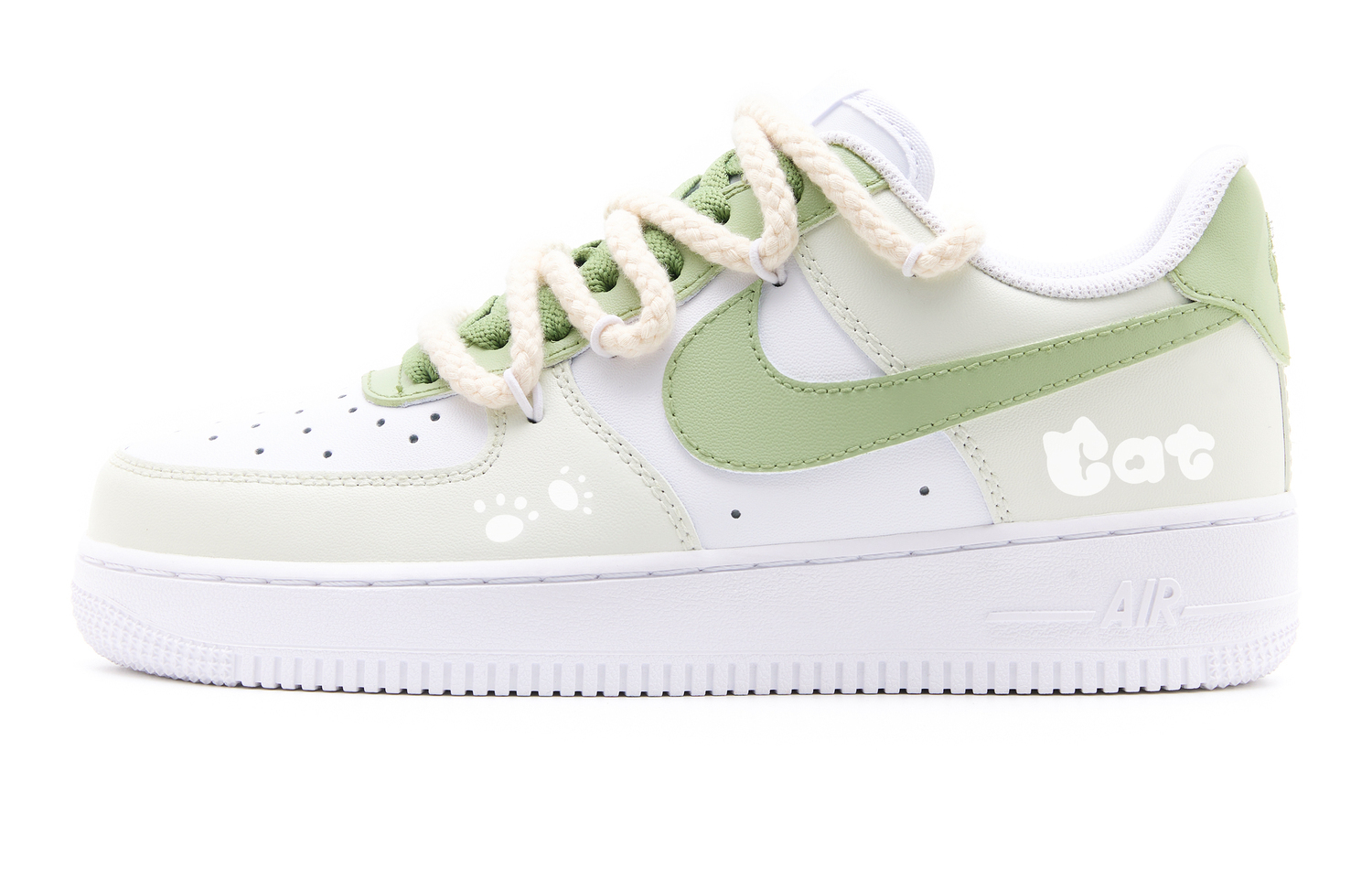 

Nike Air Force 1 LE Anti Kick And Abrasion Resistant низкие детские скейтборд кроссовки light green для подростков