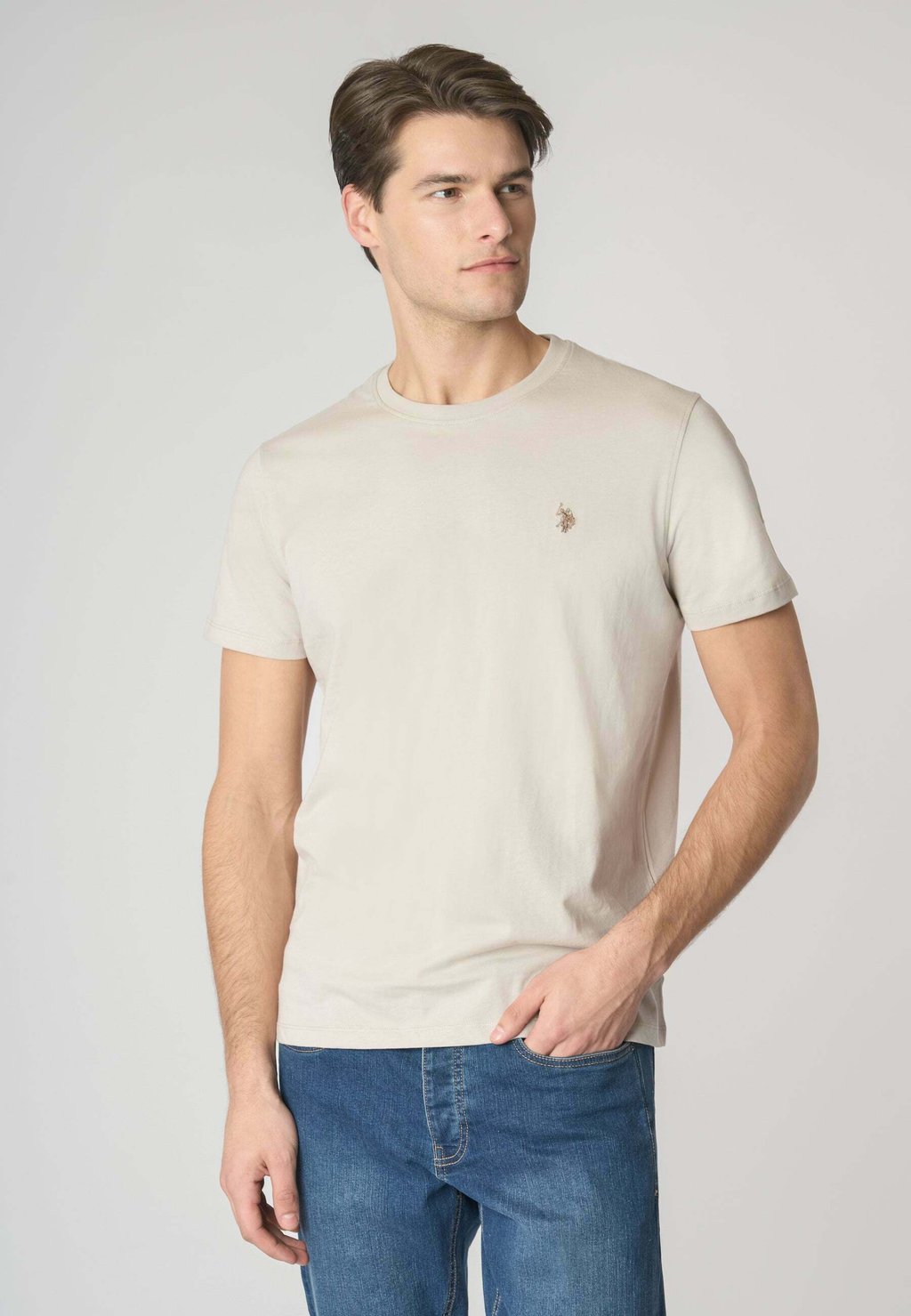 

Базовая футболка U.S. Polo Assn., бежевый