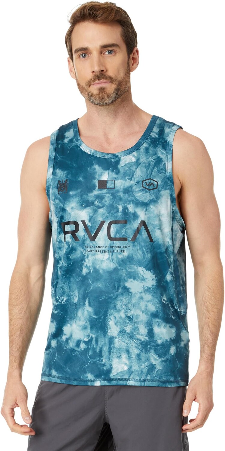 

Топ RVCA Vent RVCA Badge Tank, цвет Teal Tie-Dye