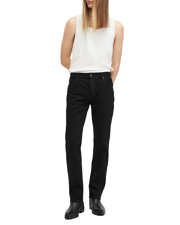 Джинсы стандартного кроя ALLSAINTS Iggy цвета угольно-черный — фото 3