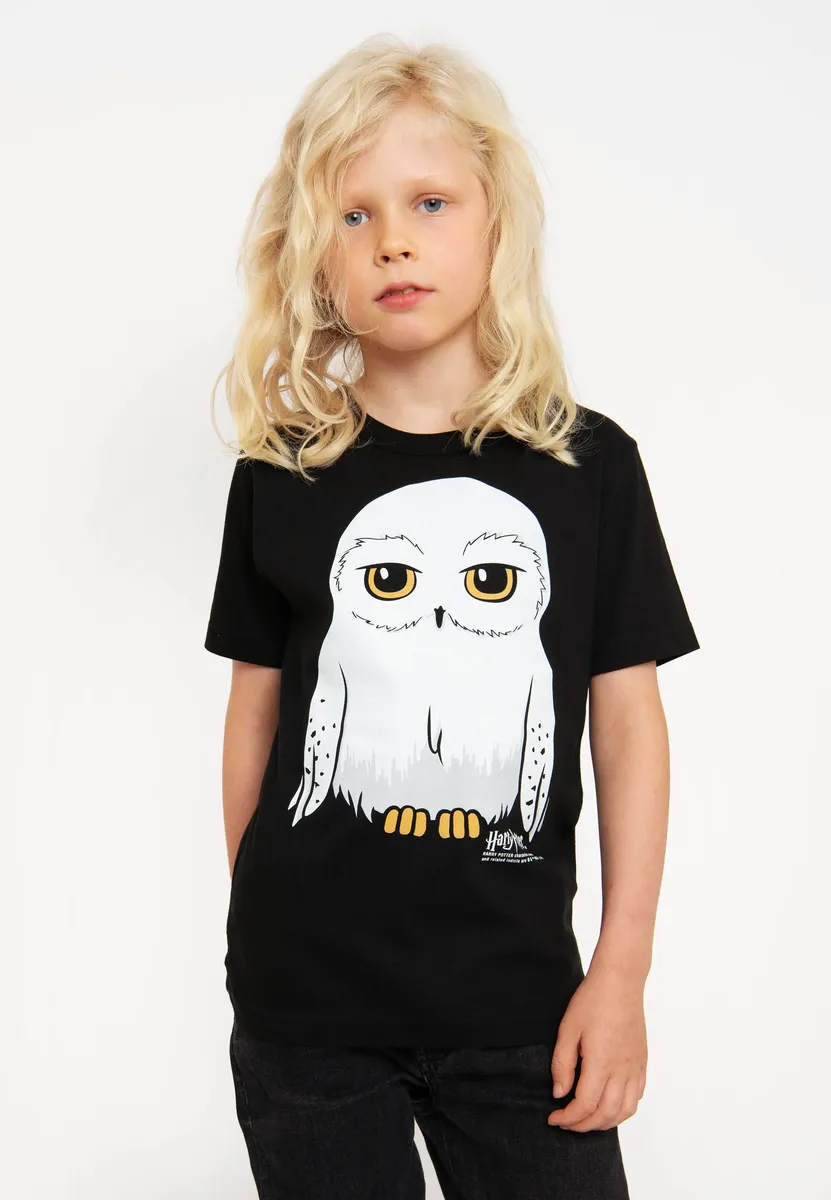 Футболка Logoshirt "Гарри Поттер – Хедвиг" с лицензионным принтом, черно-белый — фото 2
