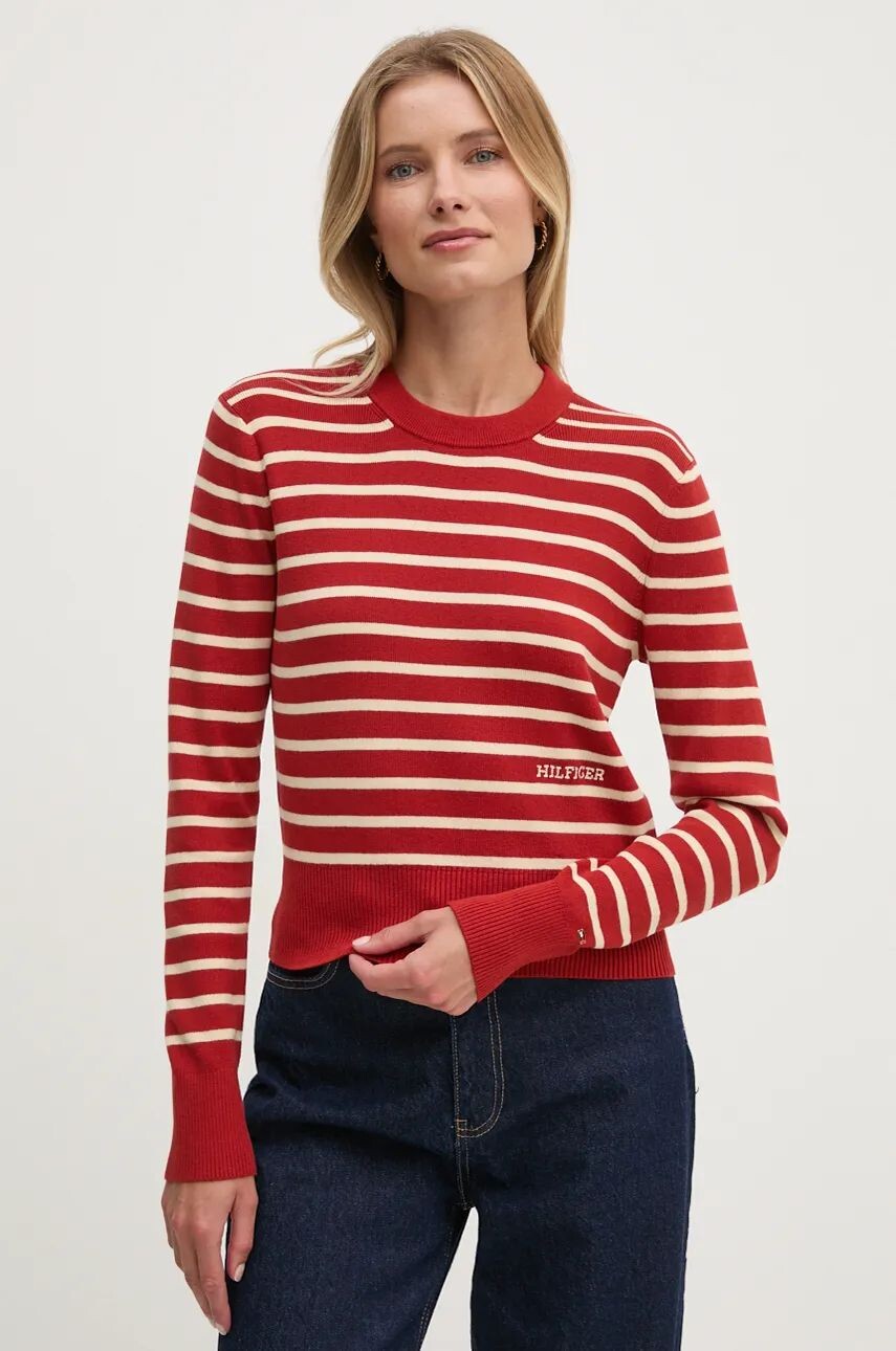 

Хлопковый свитер Tommy Hilfiger, красный