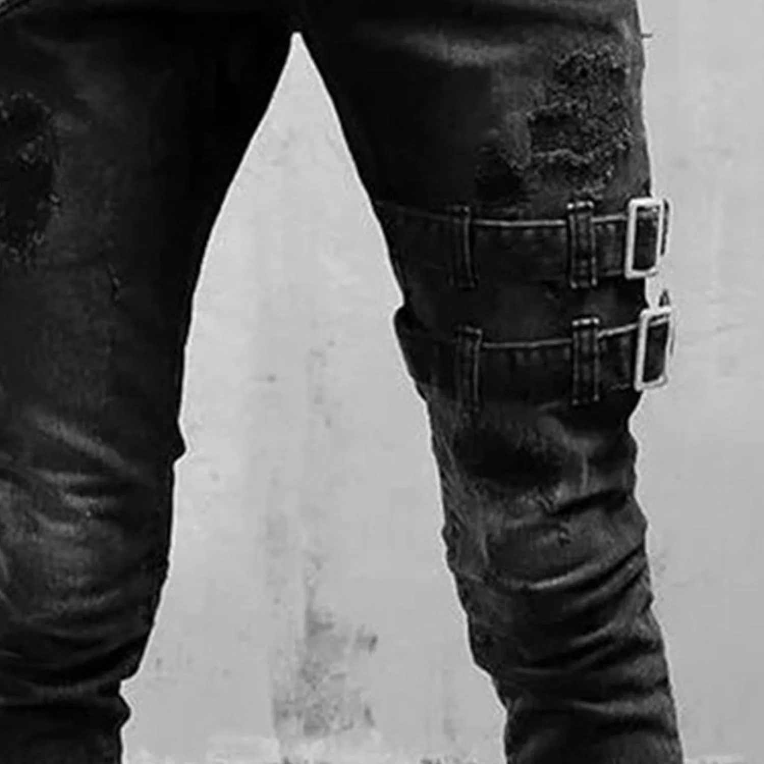 Джинсы скинни рваные, Punk Gothic, Black — фото 2