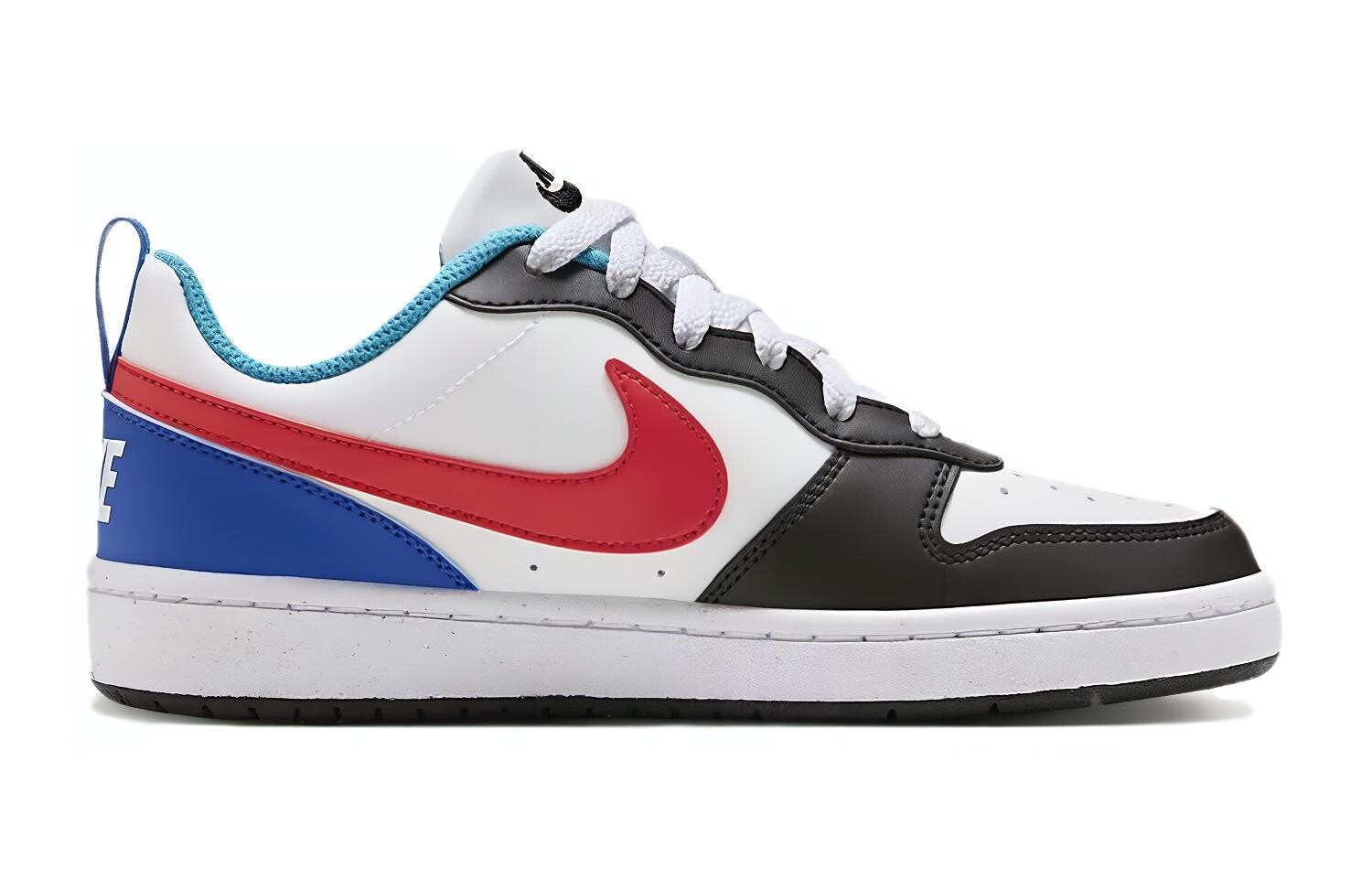 Баскетбольные кроссовки Court Borough Kids для начальной школы Nike, цвет Black/Red Blue — фото 3