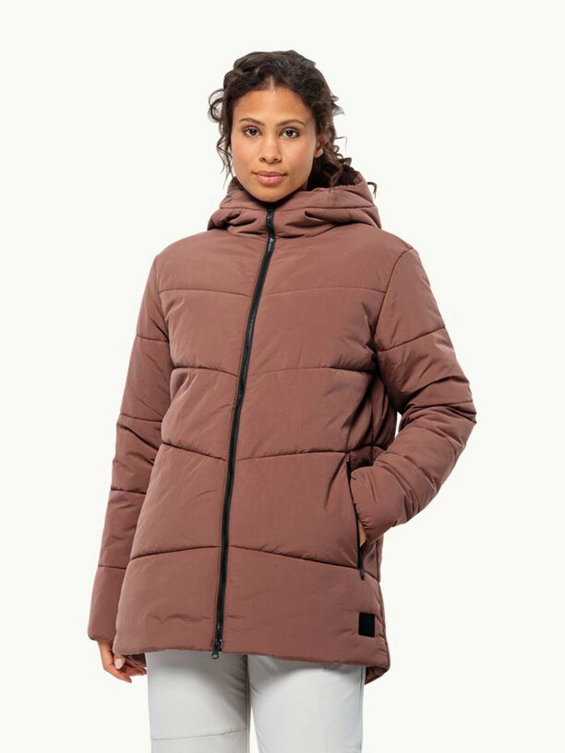 

Куртка Jack Wolfskin KAROLINGER LONG JKT W, розовый