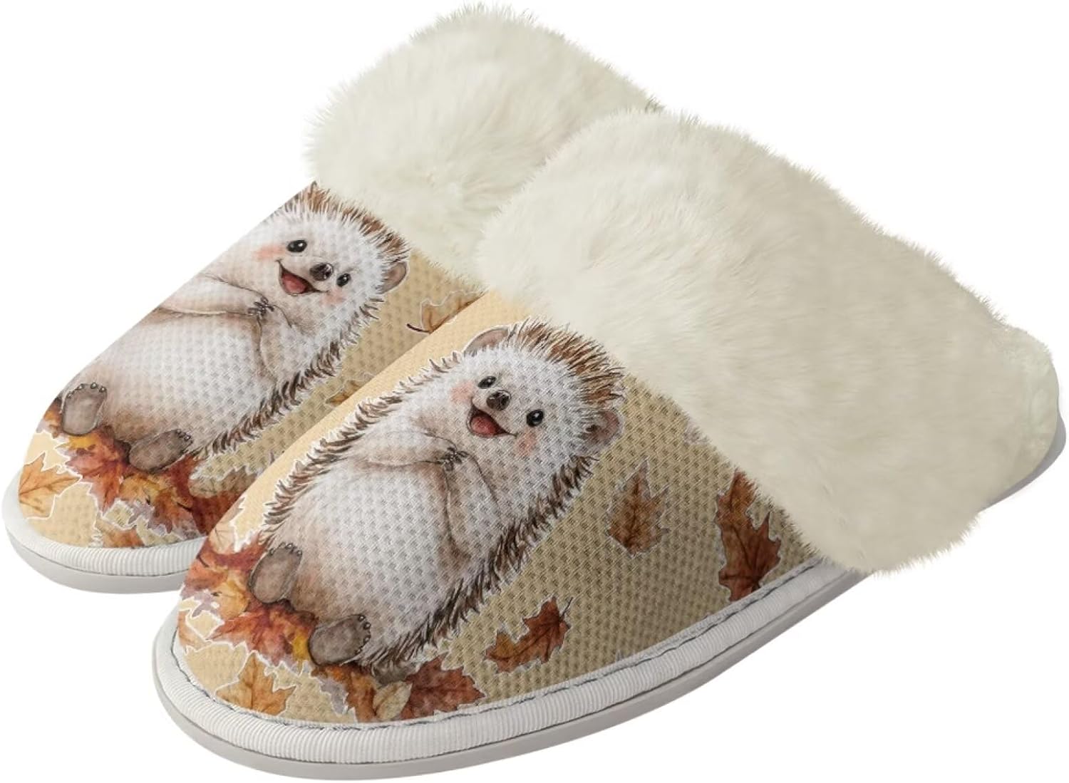 

Женские и мужские забавные пушистые тапочки с животными для пары, противоскользящие домашние туфли с резиновой подошвой, уютные Xixirimido, Gedgehog