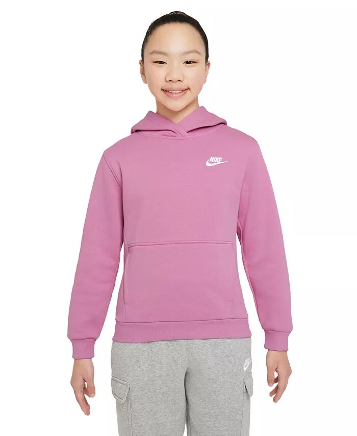 

Спортивная одежда Big Kids Club флисовый пуловер с капюшоном Nike, красный