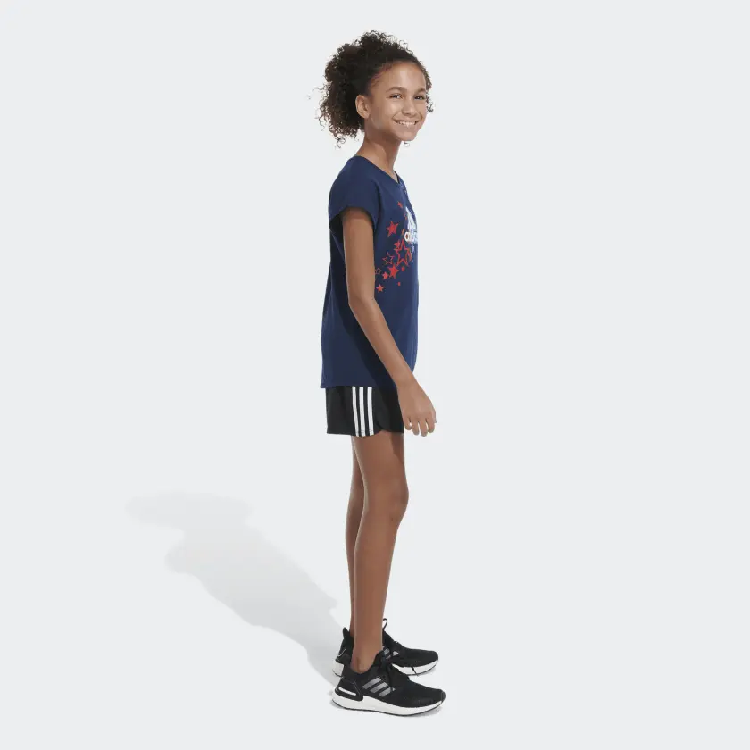 

Детская футболка adidas с короткими рукавами, темно-синий