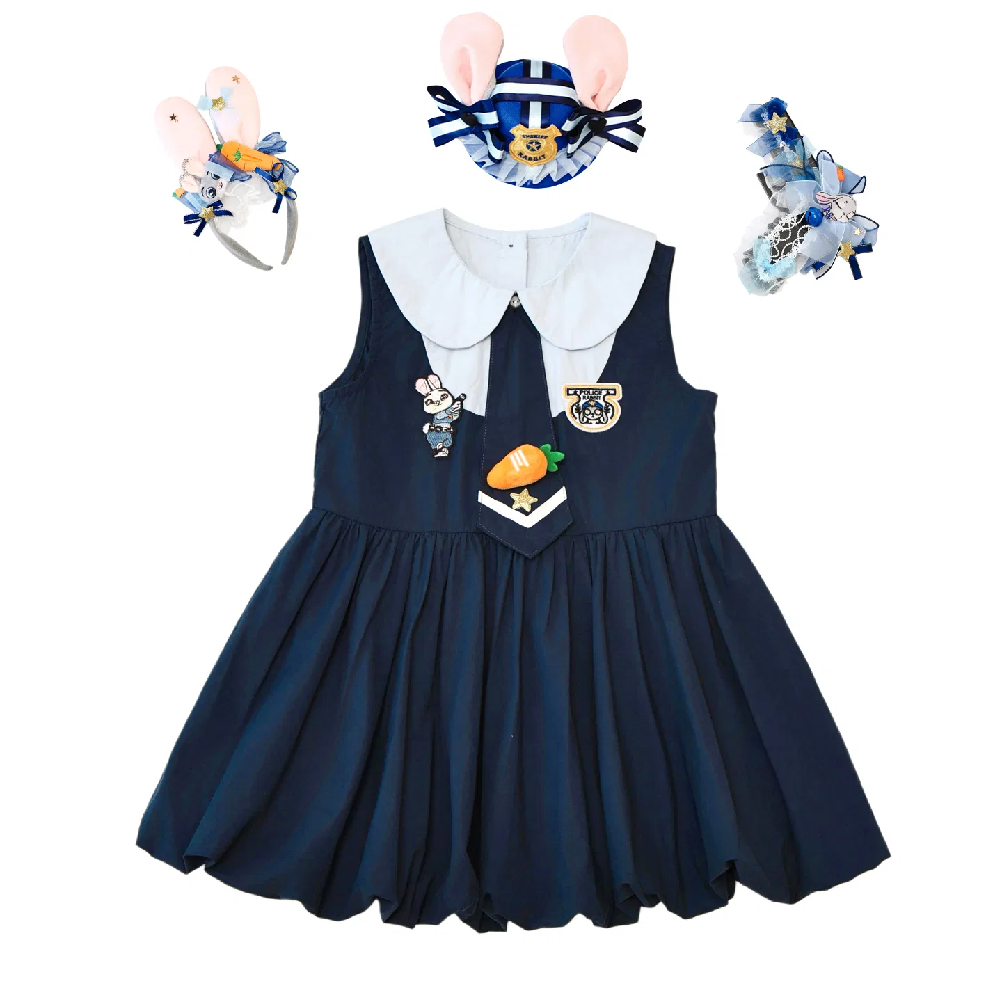 Платье детское с отложным воротником, тонкое, короткое, стрейч Disney, Skirt