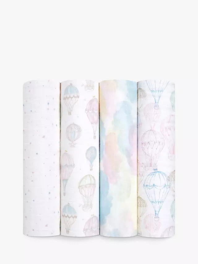 

Одеяло Aden + Anais Clouds GOTS Organic Cotton Large Muslin Swaddle 4 шт, разноцветный