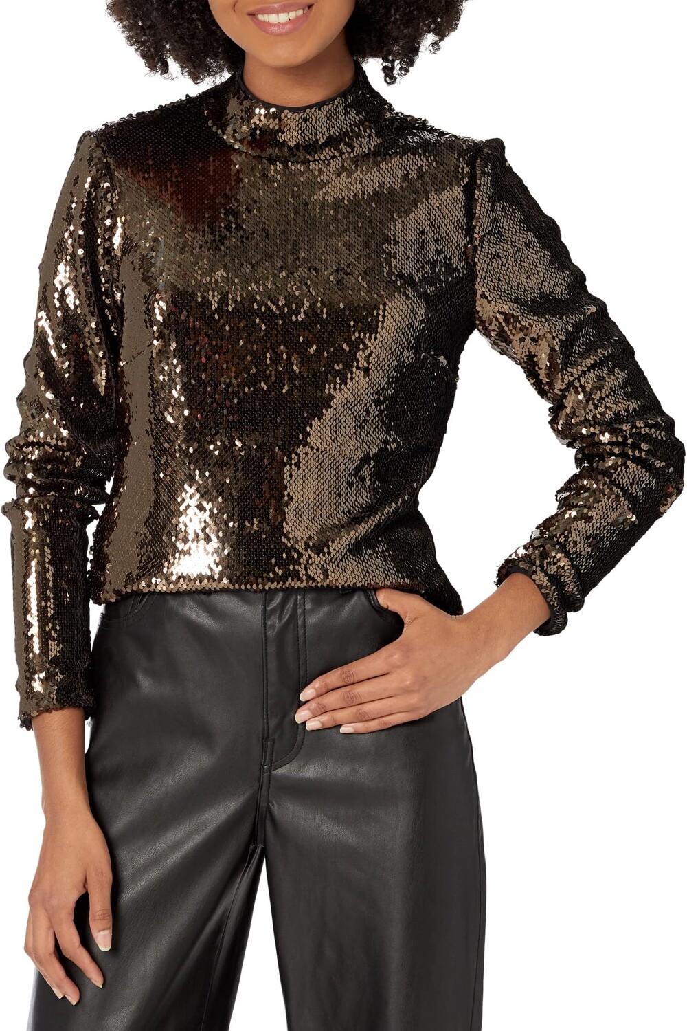 

Топ Ted Baker Lovato Sequin Top, цвет Dark Brown