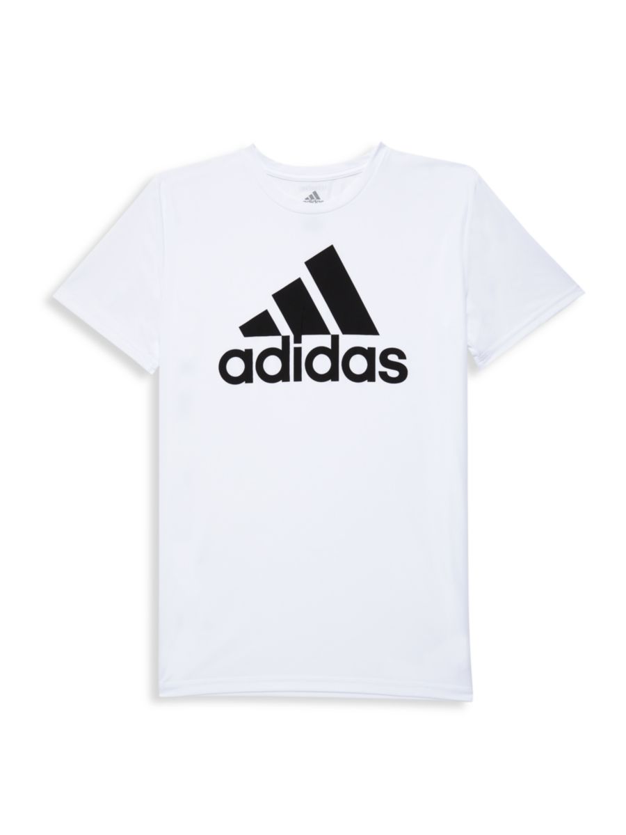 

Футболка Climalite Performance с логотипом для маленьких мальчиков и мальчиков adidas, белый