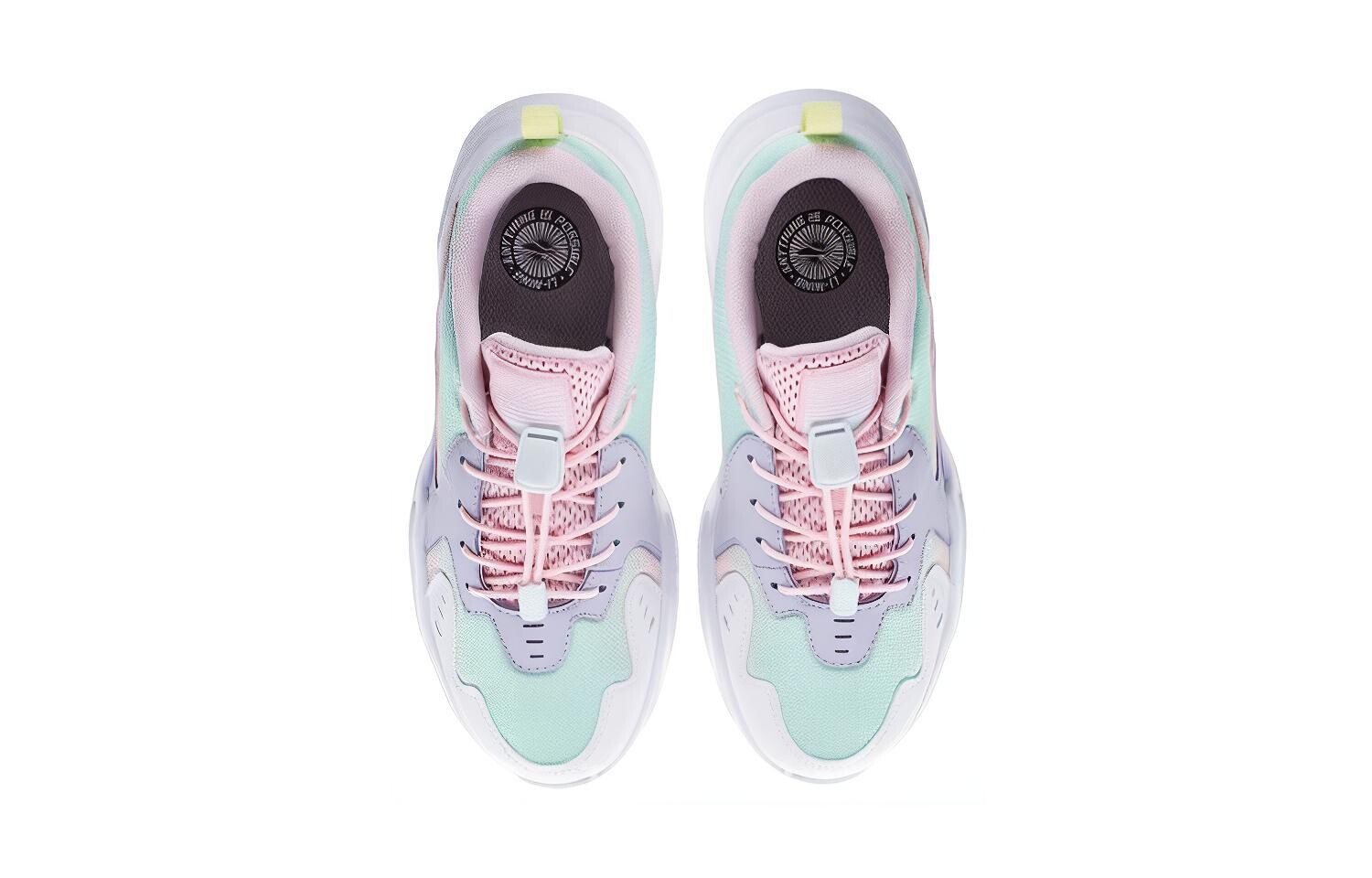 Кроссовки LINING YOUNG Kids Lifestyle Shoes GS Low-top Aqua Green/purple — фото 4