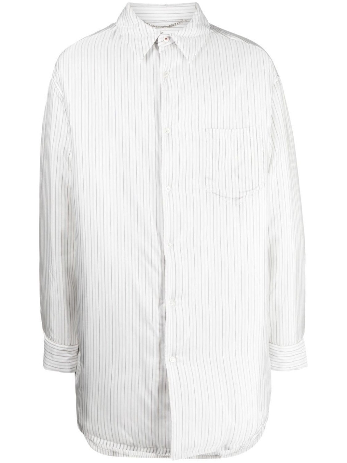 

Maison Margiela дутая рубашка в полоску, белый