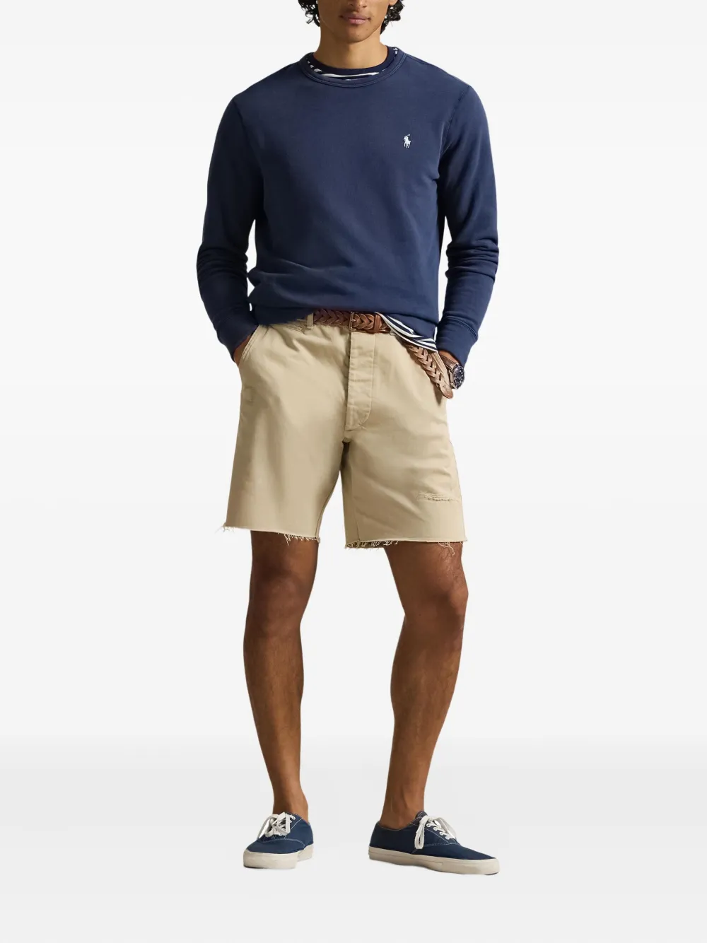 Толстовка French Terry с вышивкой Polo Ralph Lauren, синий — фото 2
