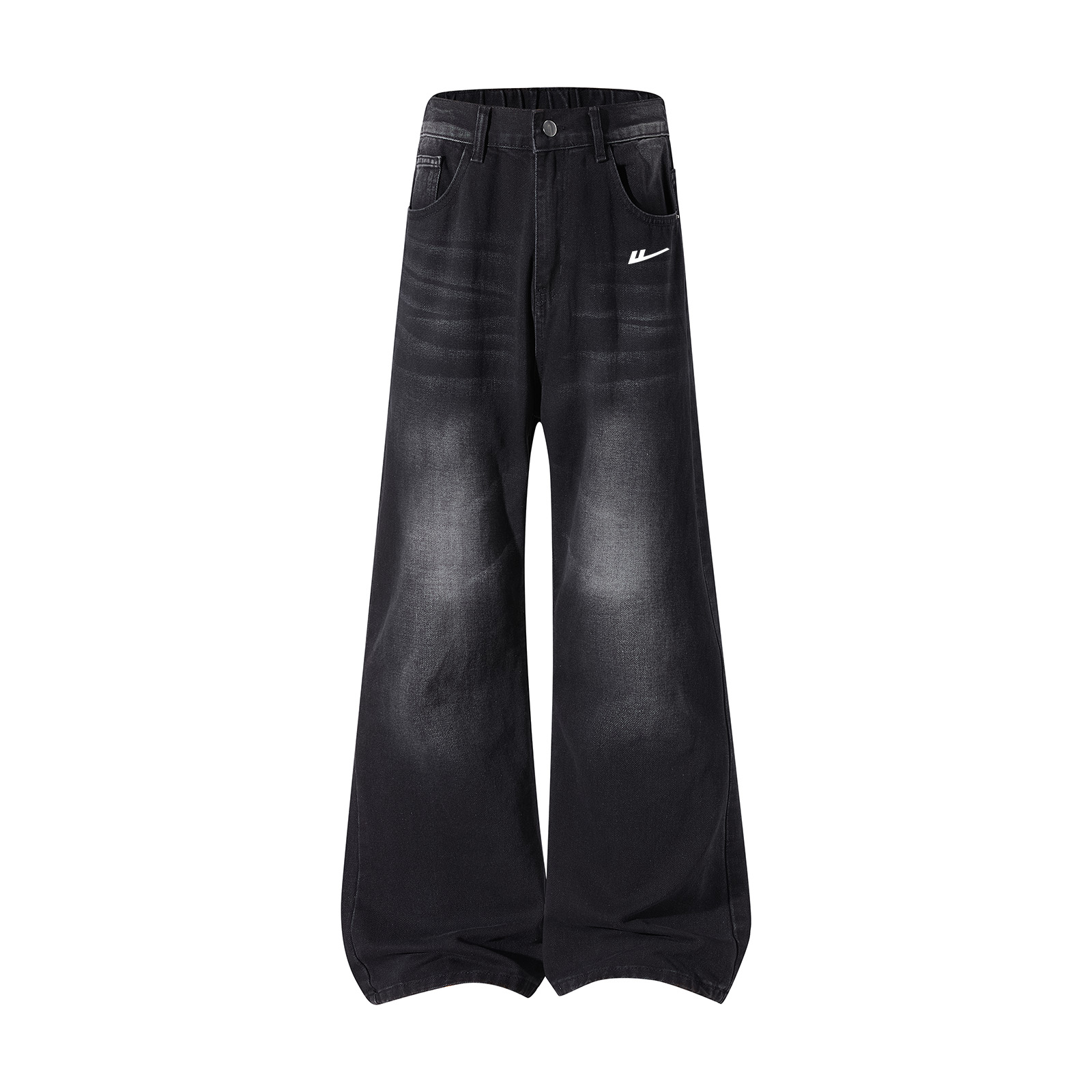 

Джинсы женские Moderate Straight Fit WARRIOR, черный серый[free diy brand merch]