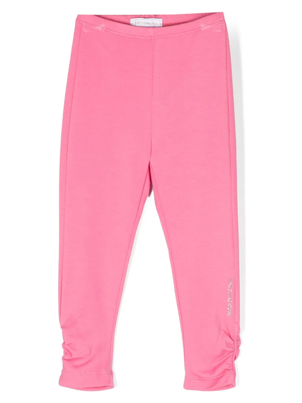 

Леггинсы со сборками и кристаллами Monnalisa, розовый