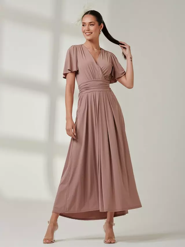 

Платье Jolie Moi Angel Sleeve Jersey Maxi, цвет pink/rose