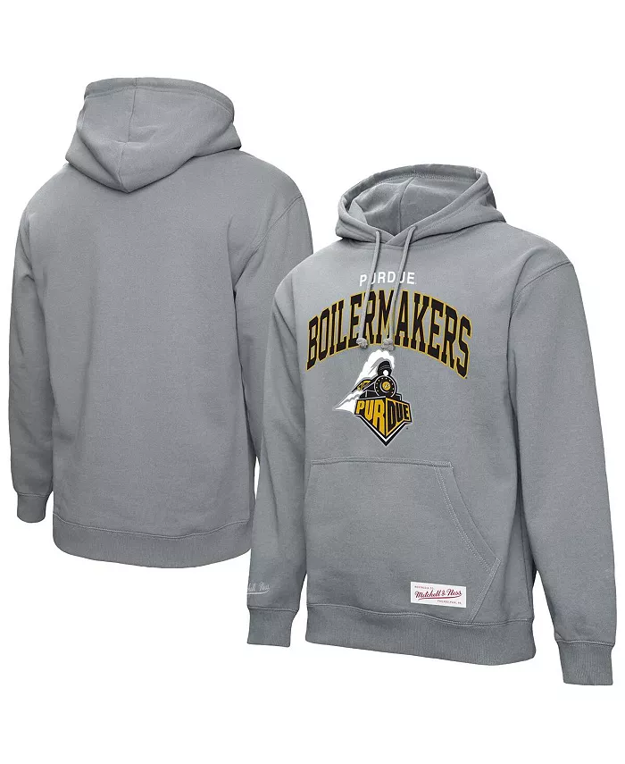 

Мужская худи Heather Gray Purdue Boilermakers Classic Arch Mitchell & Ness