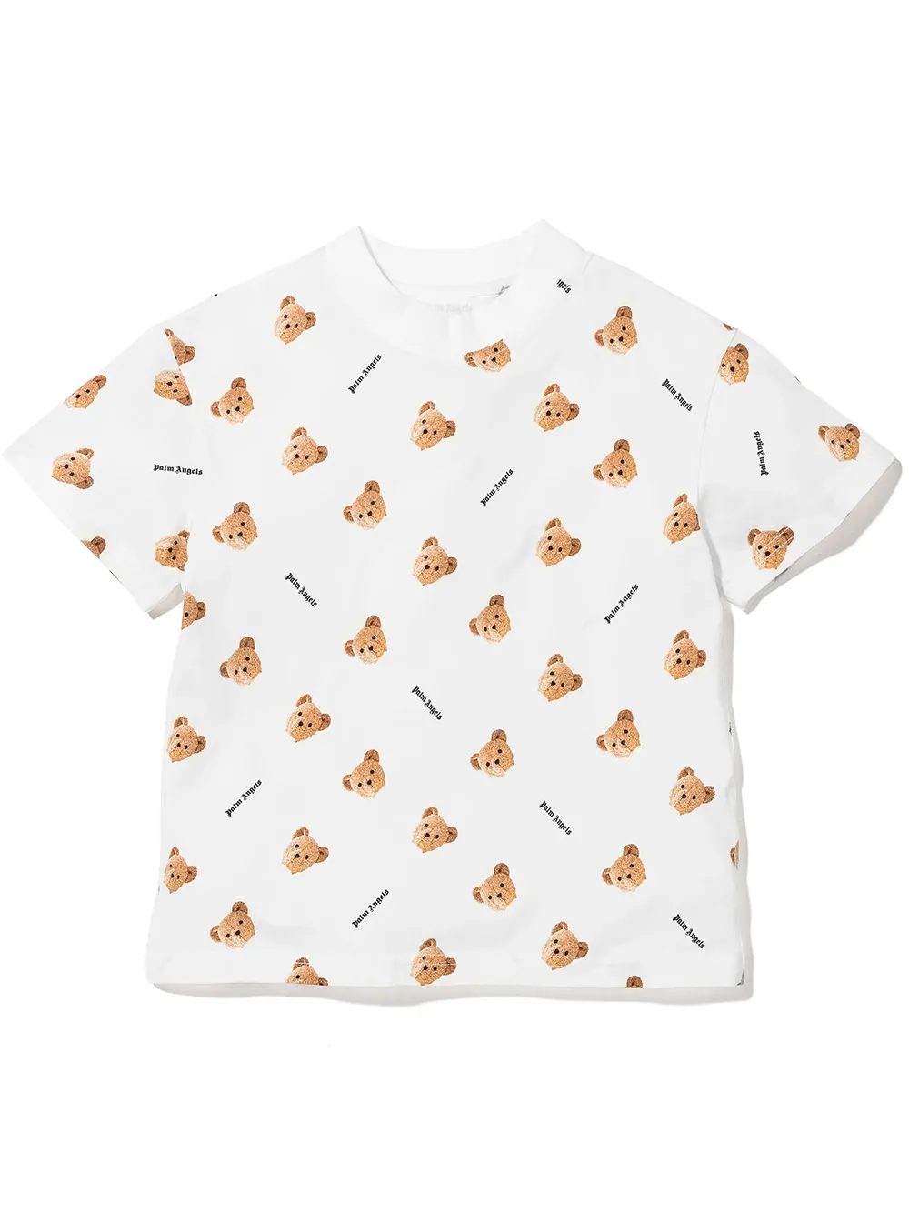 

Футболка с логотипом и принтом Palm Angels Kids, белый