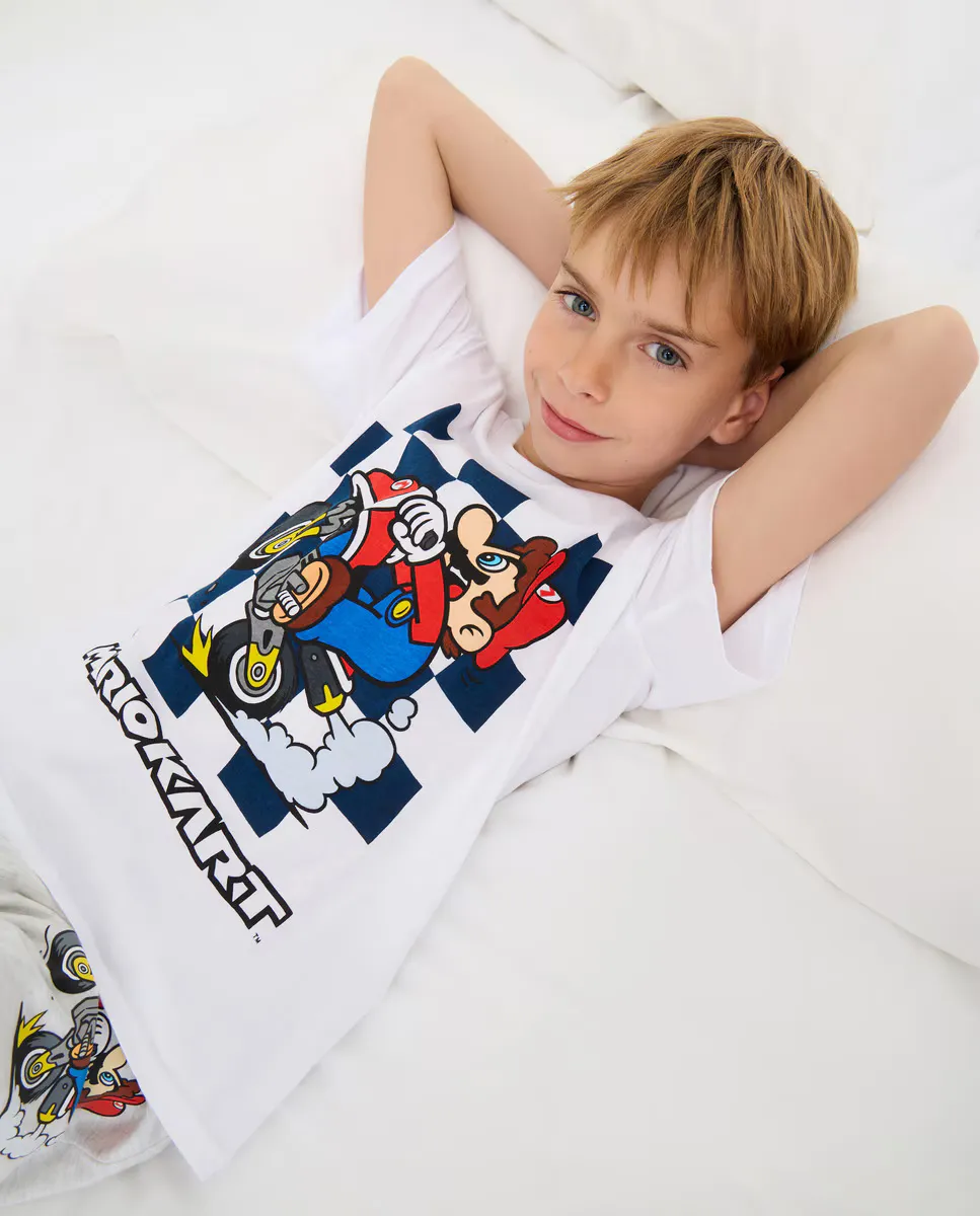

Короткая пижама для мальчика Cotton Juice, белый