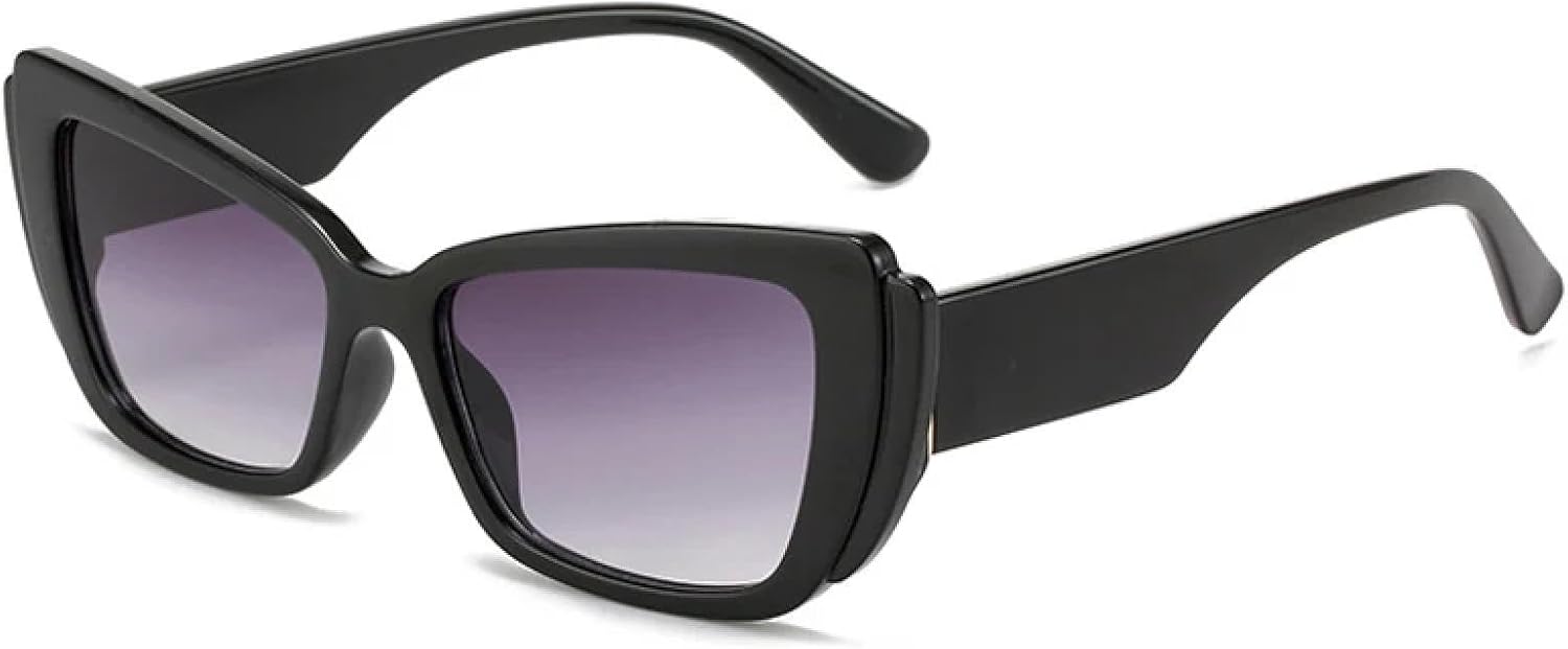 

Ретро-солнцезащитные очки «кошачий глаз» для женщин и мужчин, модные, классические, роскошные, трендовые, для активного отдыха, путешествий, вождения, защита от УФ-излучения UV400 TKKTLLT, Black Gradient Gray