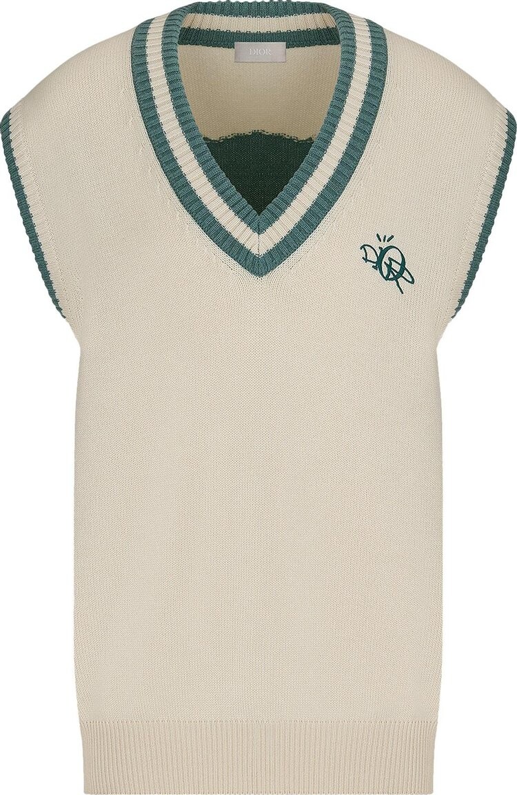 

Свитер Dior x Cactus Jack Oversized Sleeveless Sweater 'Ecru', кремовый