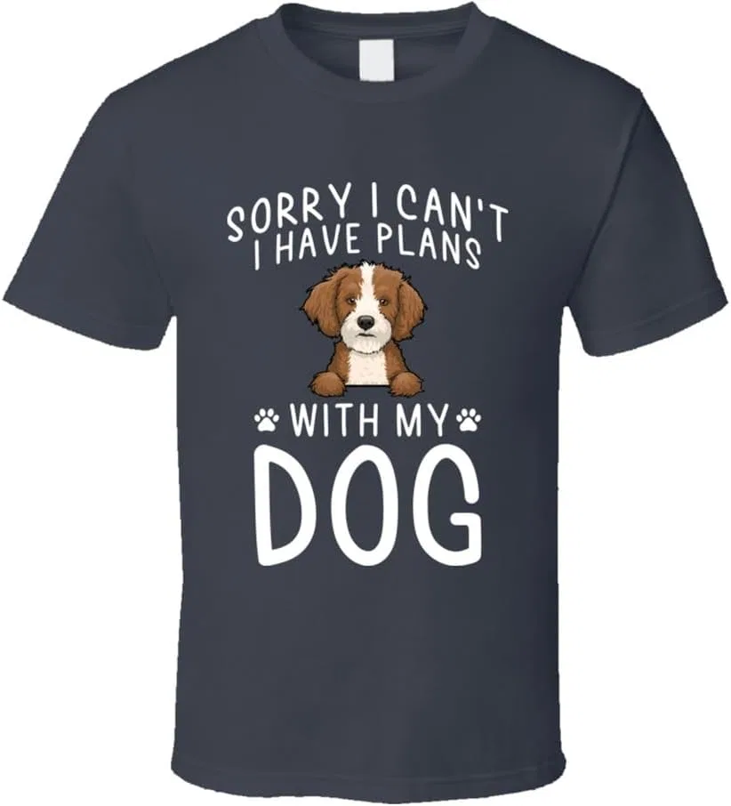 Мужская футболка с принтом Cavapoo, Charcoal Grey
